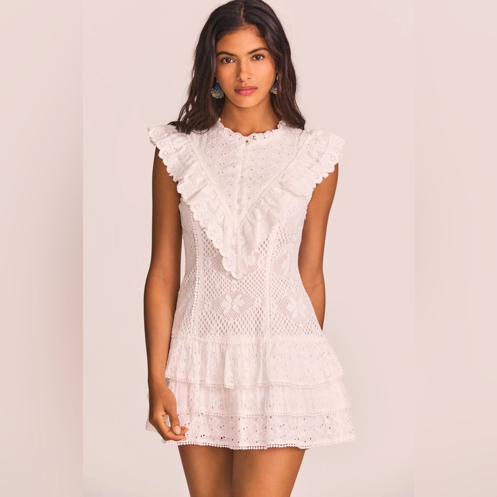 LoveShackFancy Lunetta Dress - True White